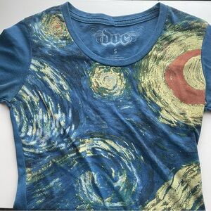 Van Gogh painting A Starry Night T shirt  cotton
